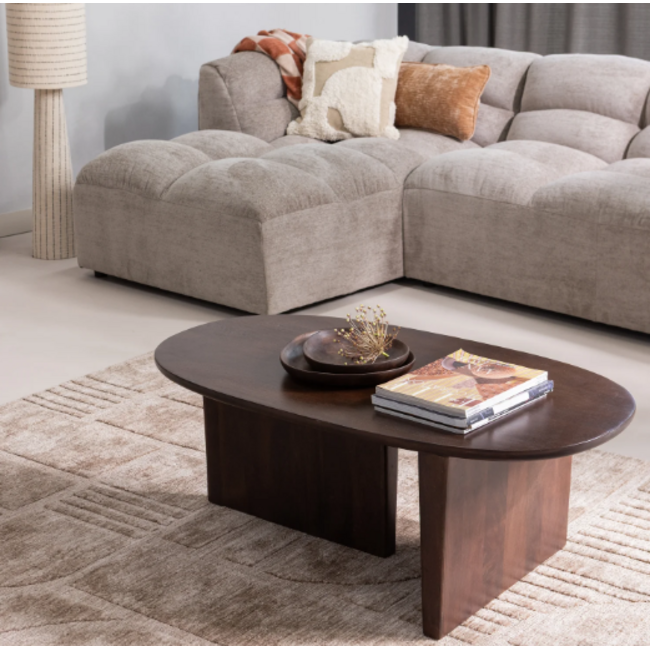 Woood Lovi vloerkleed polyester/katoen taupe 170x240cm