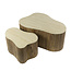 WoonStijl Salontafel Nuovo shamrock set van 2 / Massief mango zand