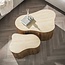 WoonStijl Salontafel Nuovo shamrock set van 2 / Massief mango zand