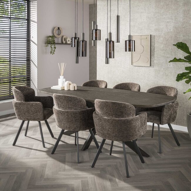 WoonStijl Armstoel Embrace draaibaar - Hoven taupe
