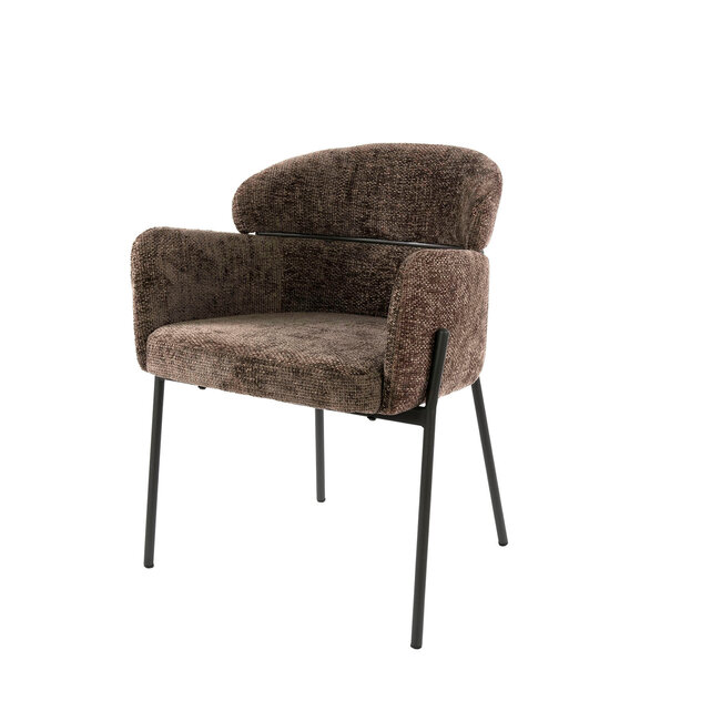 WoonStijl Eetkamerstoel ronde rug Curva Hoven Taupe