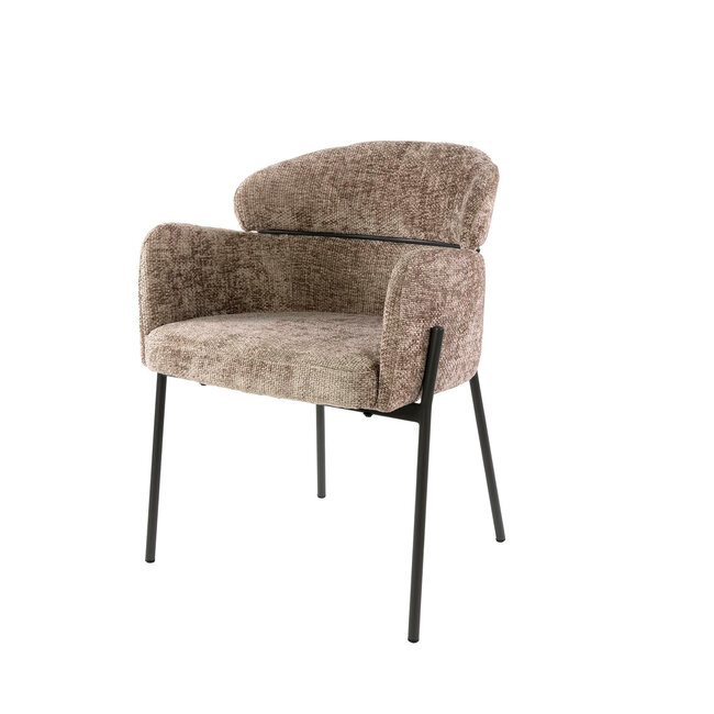 WoonStijl Eetkamerstoel ronde rug Curva Hoven Champagne