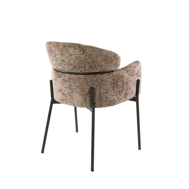 WoonStijl Eetkamerstoel ronde rug Curva Hoven Champagne