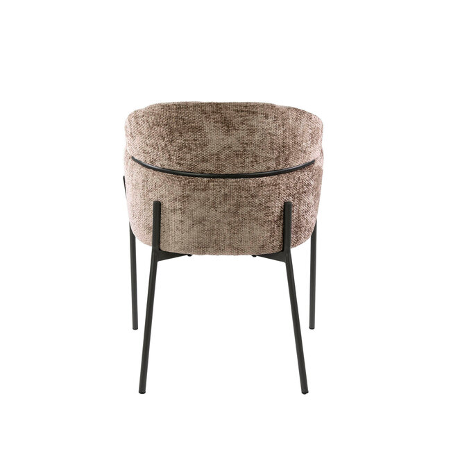 WoonStijl Eetkamerstoel ronde rug Curva Hoven Champagne
