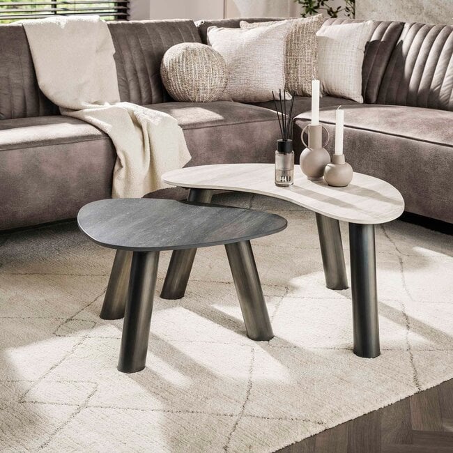 WoonStijl Salontafel Twin organisch set van 2 salontafels