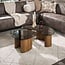 WoonStijl Salontafel Tinto organisch set van 2 salontafels met brons glas