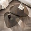 WoonStijl Salontafel Tinto driehoekig set set van 2 salontafels met brons glas