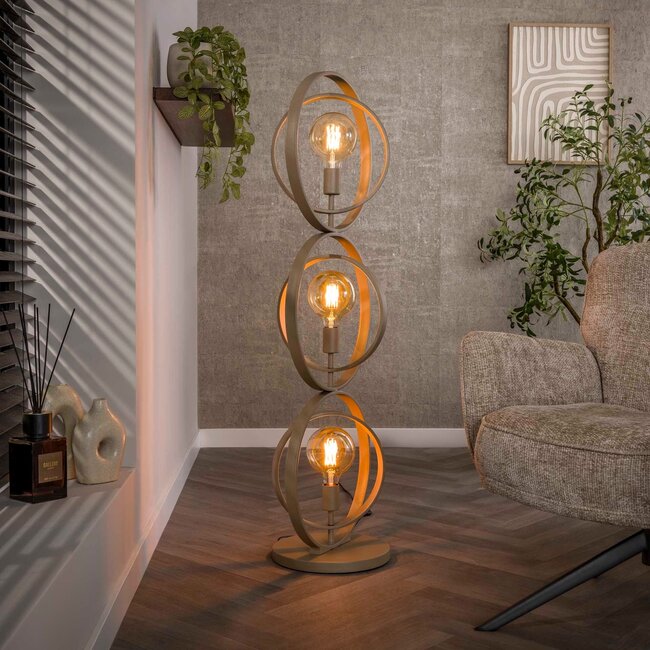 WoonStijl Vloerlamp Turn Around Beige