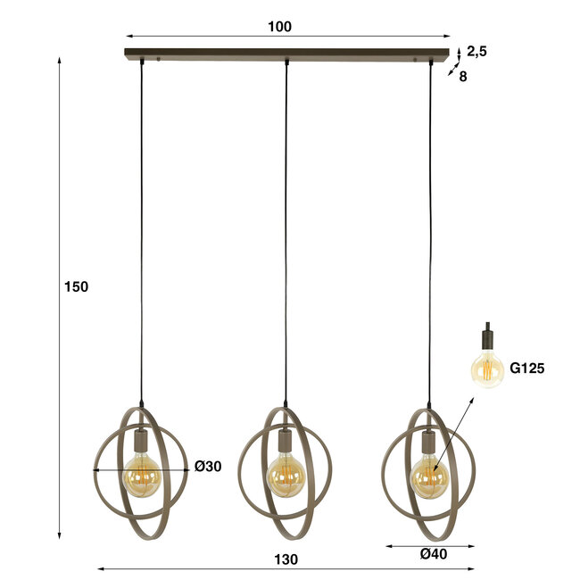 WoonStijl Hanglamp Turn Around Beige