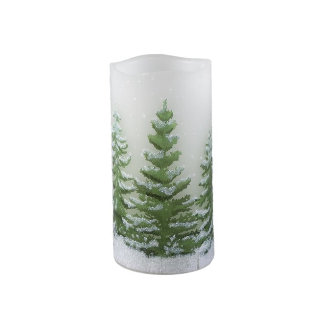 PTMD PTMD LED Licht Kaars Groen Tree met Beweegbare Vlam - Maat L