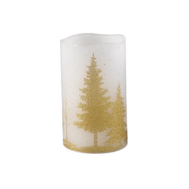 PTMD PTMD LED Licht Kaars Goud Tree met Beweegbare Vlam Maat M