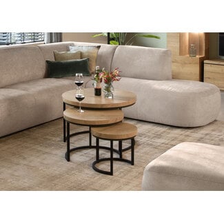 WoonMax Set van 3 salontafels Hugo