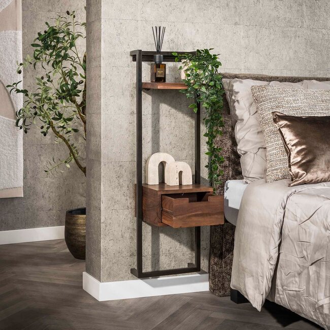 WoonStijl Nachtkastje air solid XS massief acacia bruin