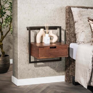 WoonStijl Nachtkastje air solid acacia bruin