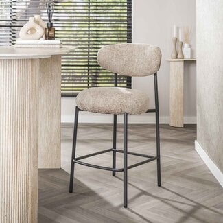 WoonStijl Barstoel Round Cargo zand