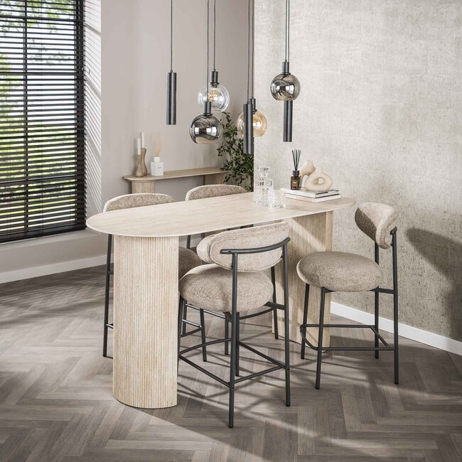 WoonStijl Barstoel Round Cargo zand