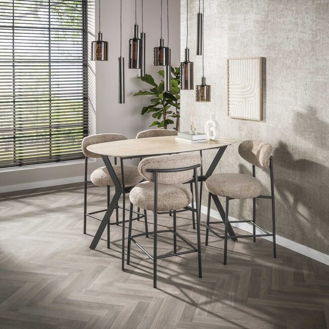 WoonStijl Barstoel Round Cargo zand