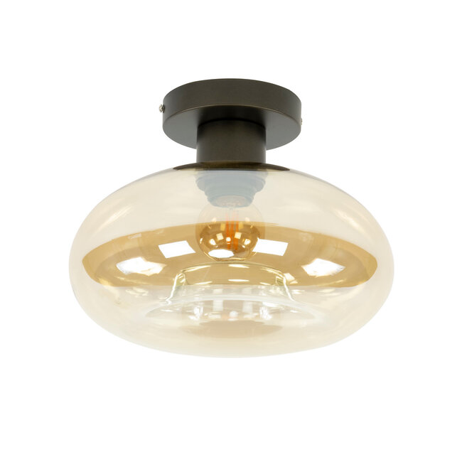 WoonStijl Plafondlamp Soll Amber glas