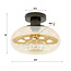 WoonStijl Plafondlamp Soll Amber glas