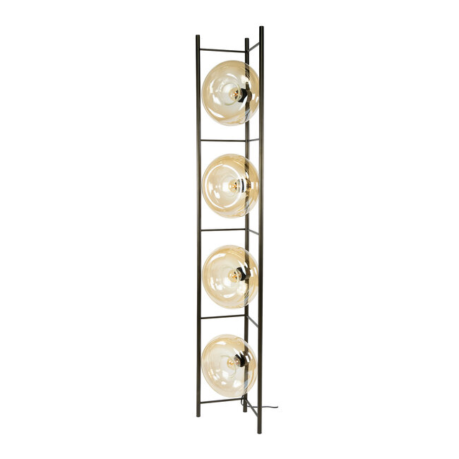 WoonStijl Vloerlamp Soll 4-lichts Amber glas