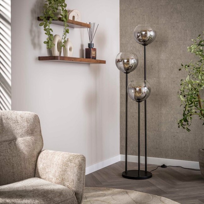 WoonStijl Vloerlamp Bubble Shaded 3-lichts