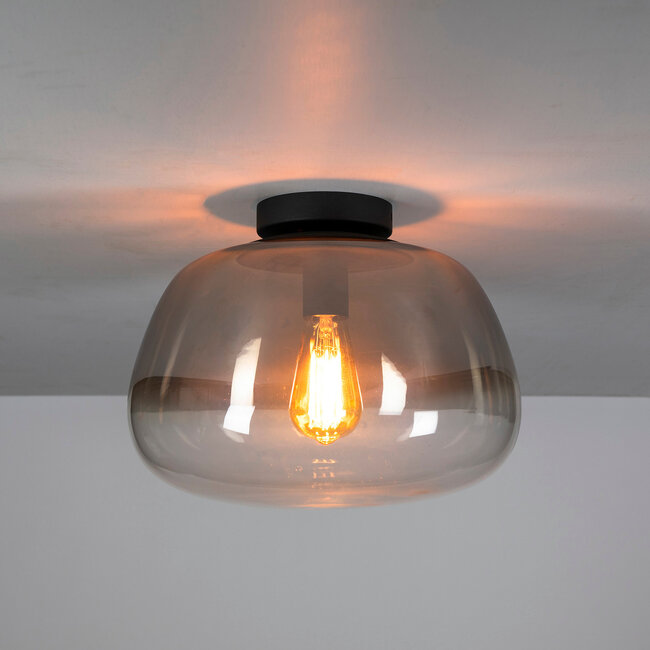 WoonStijl Plafondlamp Pulse Shaded Smoke grey glas