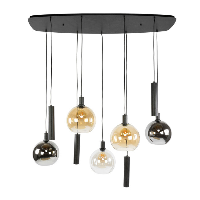 WoonStijl Hanglamp Sfera Tricolore 5+4-lichts