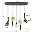 WoonStijl Hanglamp Sfera Tricolore 5+4-lichts