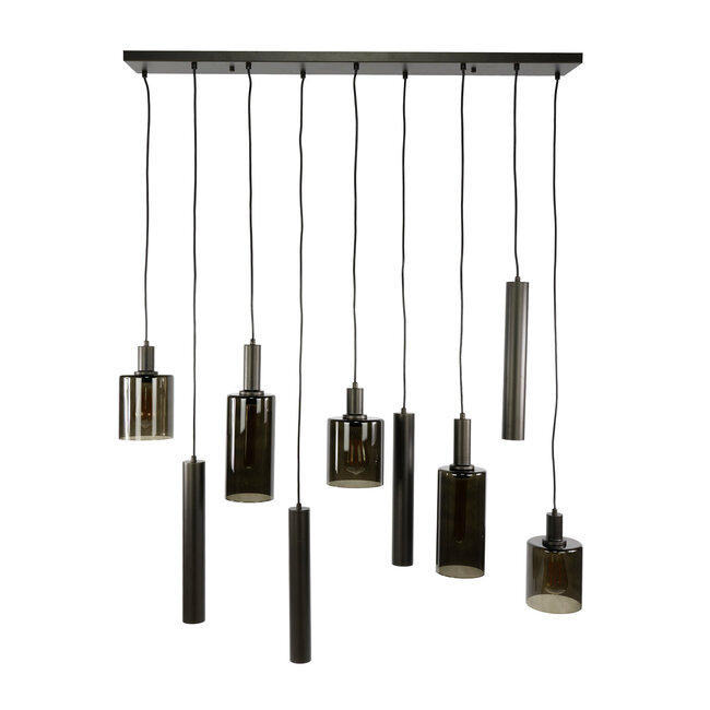 WoonStijl Hanglamp Sepiora 5+4-lichts Sienna bruin