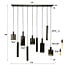WoonStijl Hanglamp Sepiora 5+4-lichts Sienna bruin