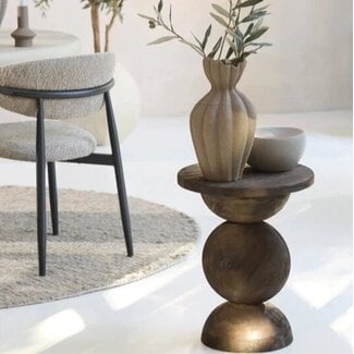 Light en Living Vaas deco Ø19x35,5 cm SILLIAN keramiek mat bruin