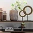 Light en Living Ornament op voet Ø35x56 cm WAIWO ruw antiek brons-mat zwart