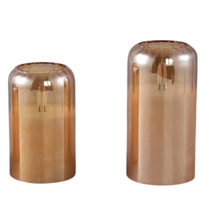 PTMD Glas Led Amber candle L