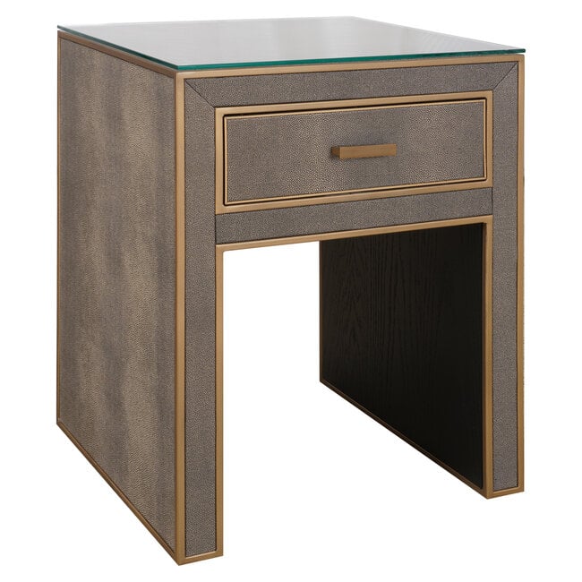 Richmond Interiors  Nachtkastje Bloomville brown incl. glass top