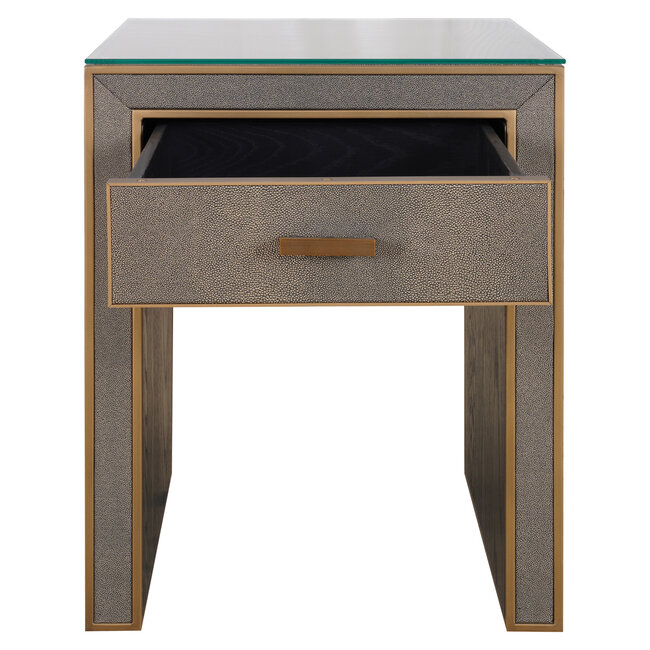 Richmond Interiors  Nachtkastje Bloomville brown incl. glass top