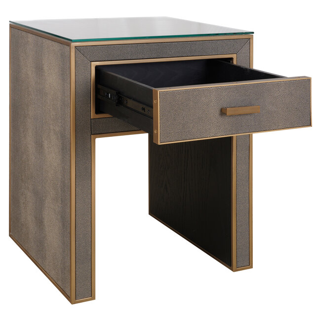 Richmond Interiors  Nachtkastje Bloomville brown incl. glass top