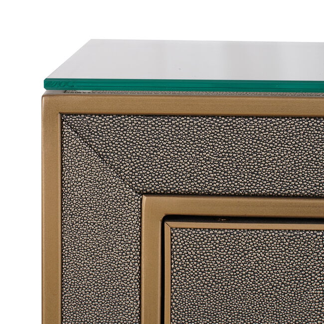 Richmond Interiors  Nachtkastje Bloomville brown incl. glass top