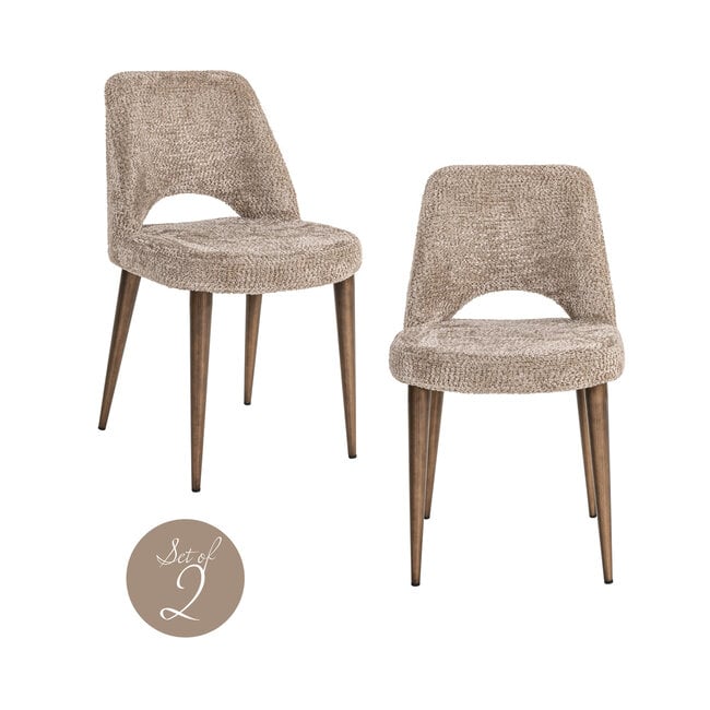 Richmond Interiors  Eetkamerstoel Delphine lovely nature (Set van 2)