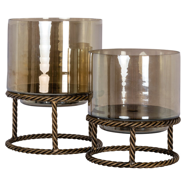 Richmond Interiors  Windlicht Ropia goud klein