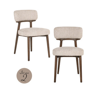 Richmond Interiors  Eetkamerstoel Basker natural linear (set van 2)