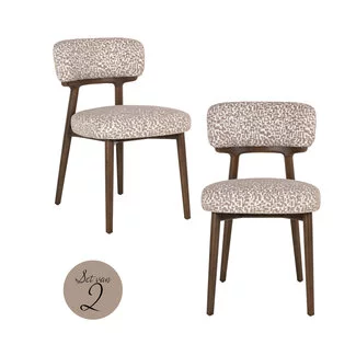 Richmond Interiors  Eetkamerstoel Basker natural geo (set van 2)