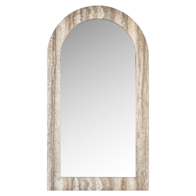 Richmond Interiors  Spiegel Calvo grey faux travertine