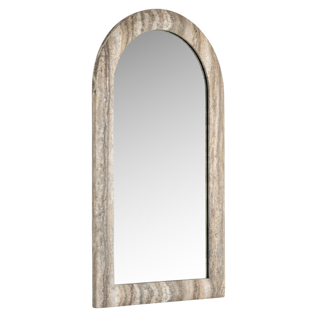 Richmond Interiors  Spiegel Calvo grey faux travertine