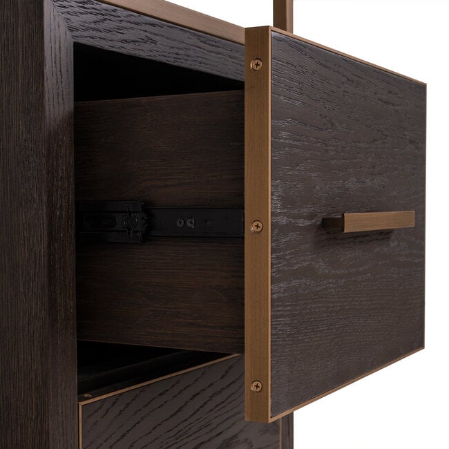 Richmond Interiors  Wandkast Carter brown small 2-drawers