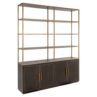 Richmond Interiors  Wandkast Carter bruin groot 4-doors