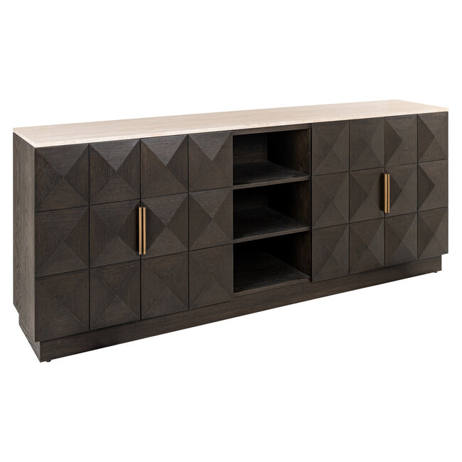 Richmond Interiors  Dressoir Claremont brown  4-doors 2-shelves