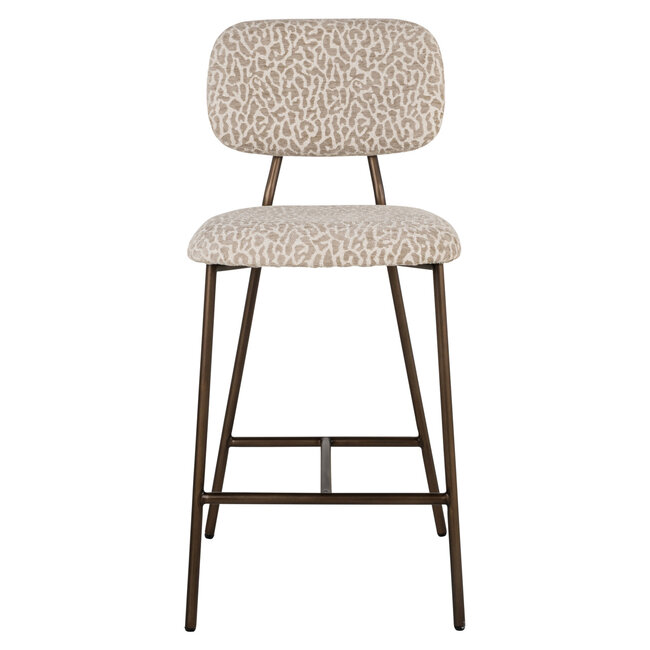 Richmond Interiors  Counterstoel Xenia beige leopard fire retardant (Set of 2)