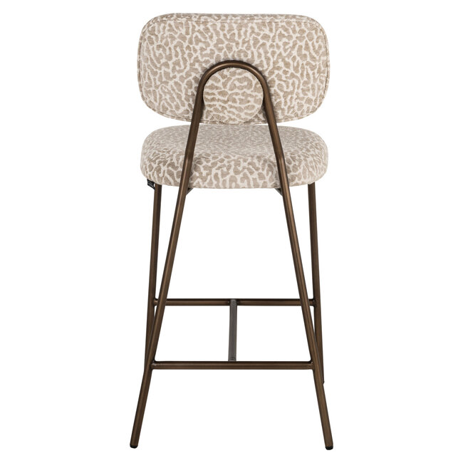 Richmond Interiors  Counterstoel Xenia beige leopard fire retardant (Set of 2)