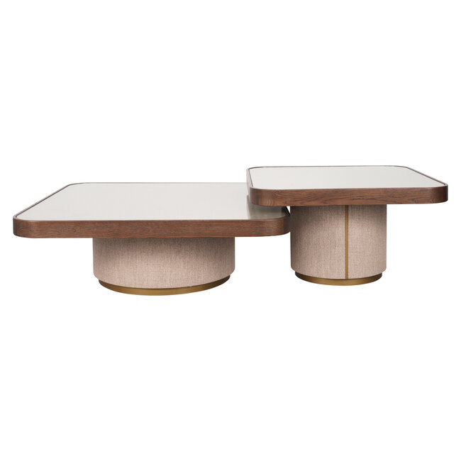 Richmond Interiors  Salontafel Willox brown  including glass (Set of 2)