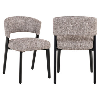Richmond Interiors  Eetkamerstoel Zeno earth tweed